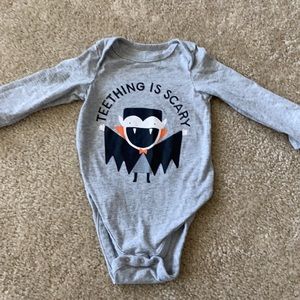 Teething is scary bodysuit